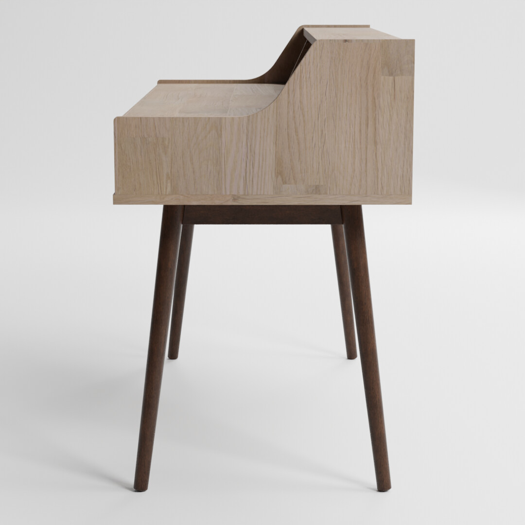 ArtStation ALLOA Home Office Desk Light Wood with Grey Resources