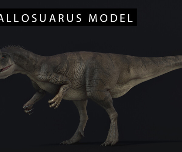 ArtStation - Allosaurus Dino Rigged Model (Blender) | Resources