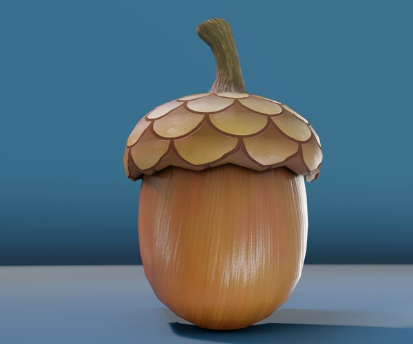 ArtStation - Cartoon Acorn 3D Model | Game Assets