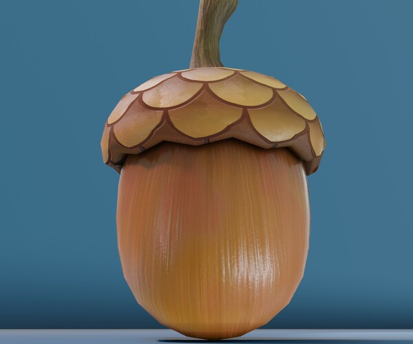 ArtStation - Cartoon Acorn 3D Model | Game Assets