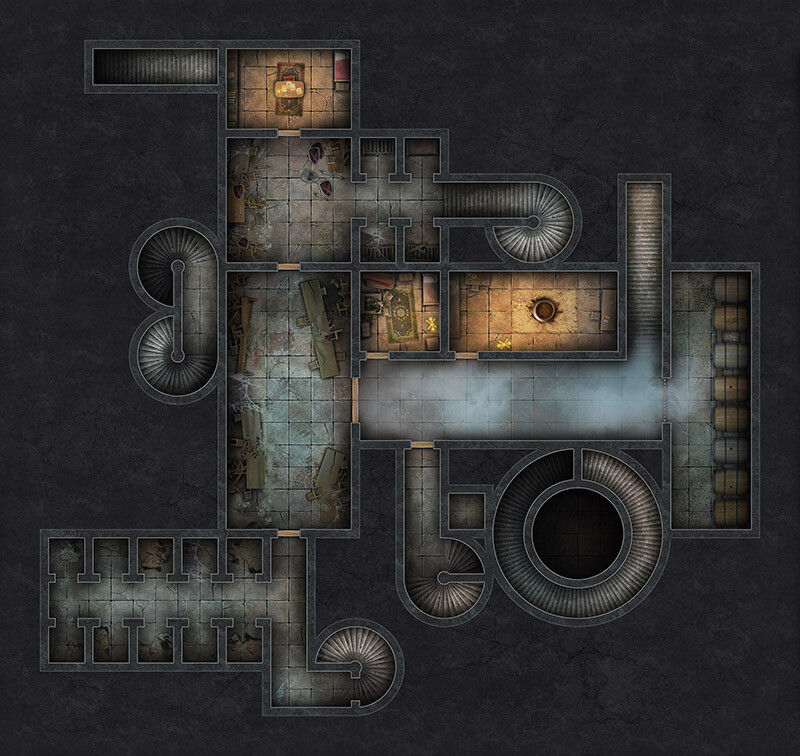 Virtual tabletop maps inspired by the classic TRS adventure Ravenloft. 