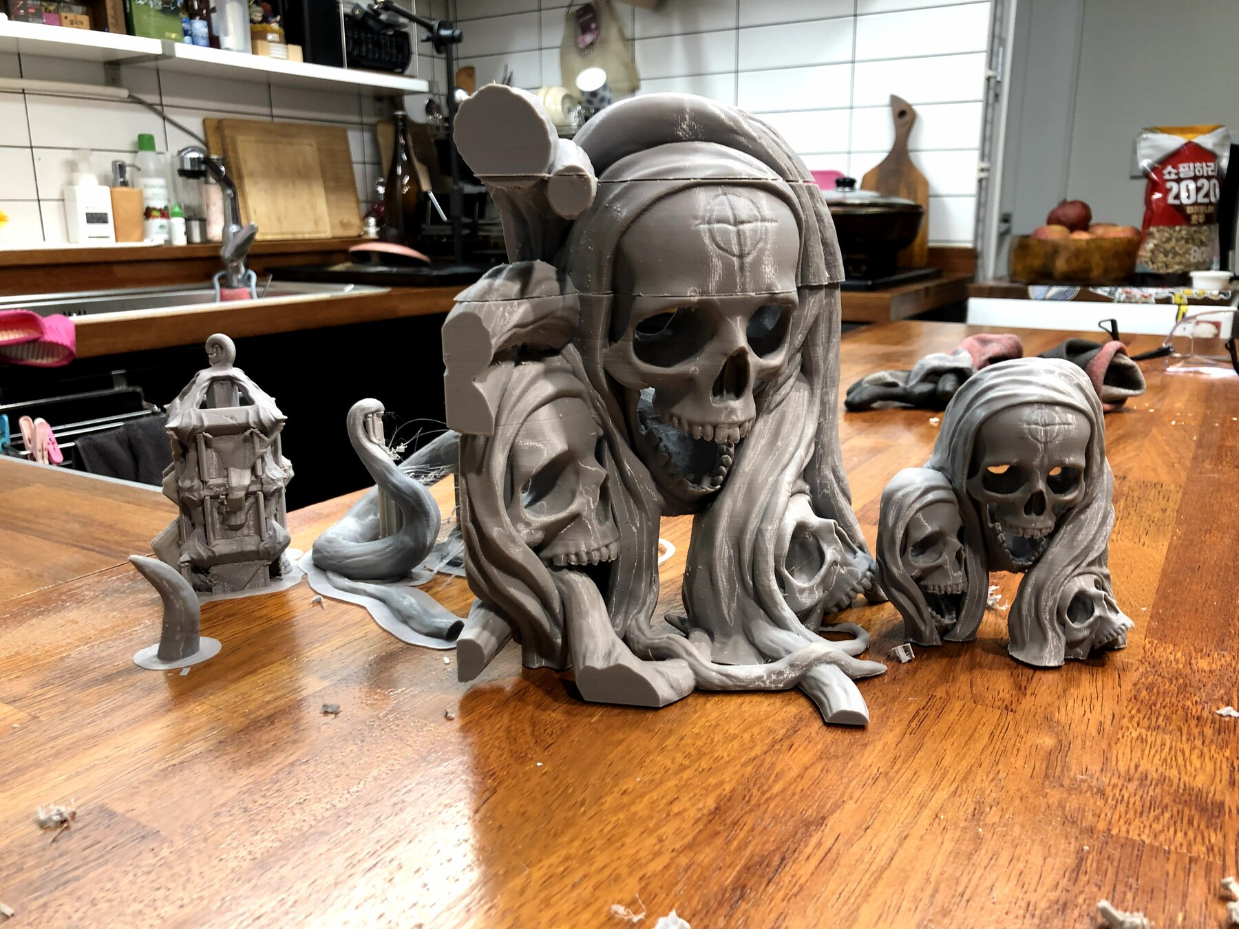 ArtStation 3D Aquarium Skull decoration 3D print model Resources