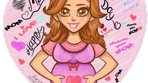 Happy Mothers Day Card vector art