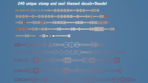 Memento Aurora Stamp and Seal Decals