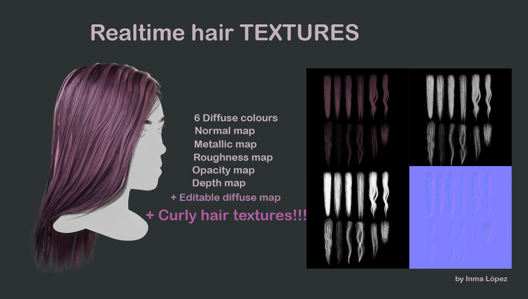 ArtStation Hair textures + tutorial Resources