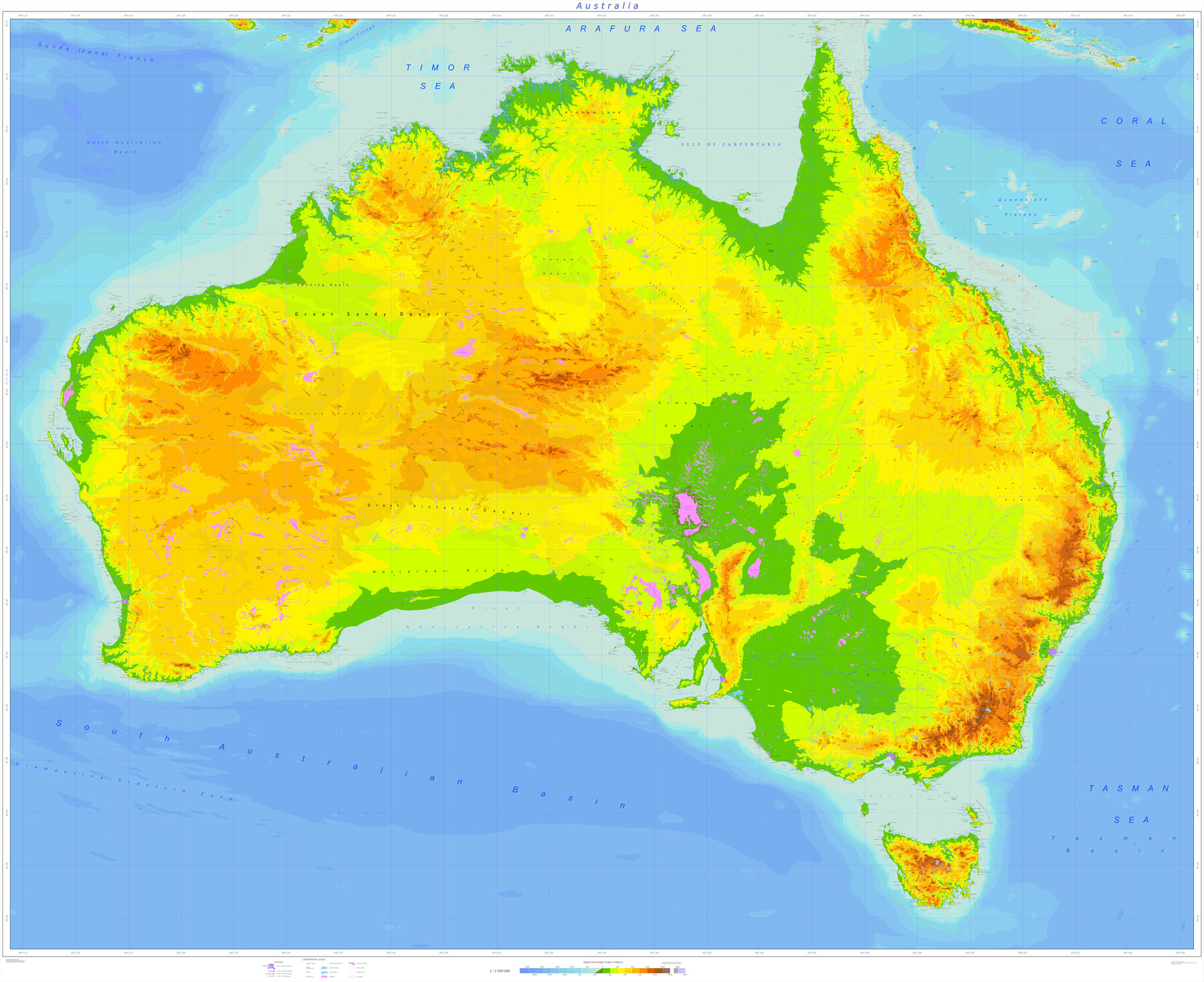 ArtStation Australia Physical Map IWM2500000RP Artworks   File 