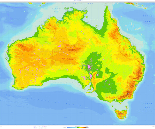 ArtStation - Australia Physical Map IWM2500000RP | Artworks