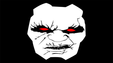 Darkseid face vector illustration