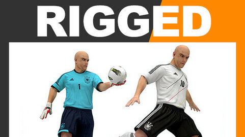 Rigged Football Player and Goalkeeper - Germany National Team