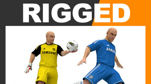 Rigged Football Player and Goalkeeper - Chelsea FC