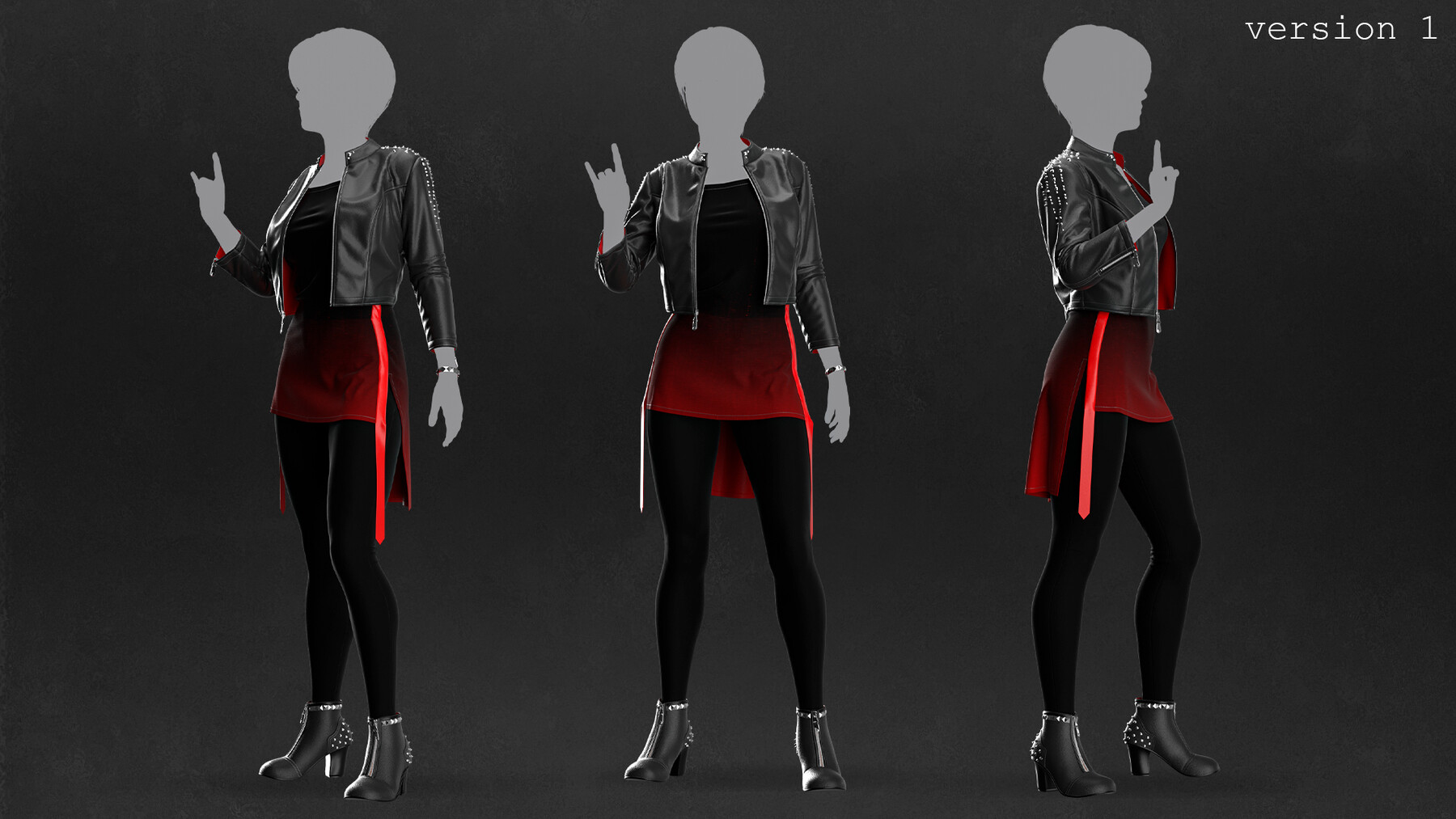 ArtStation - Rock outfit. Marvelous Designer/Clo3d project + OBJ ...