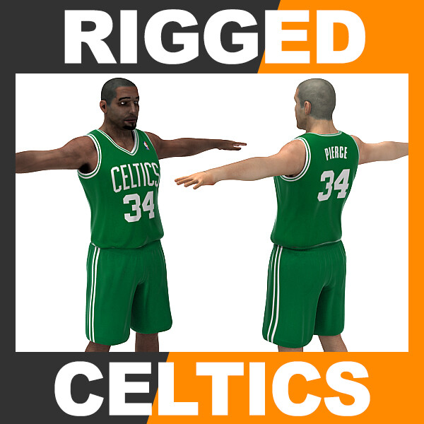 Realistic sport shirt Boston Celtics, jersey template for