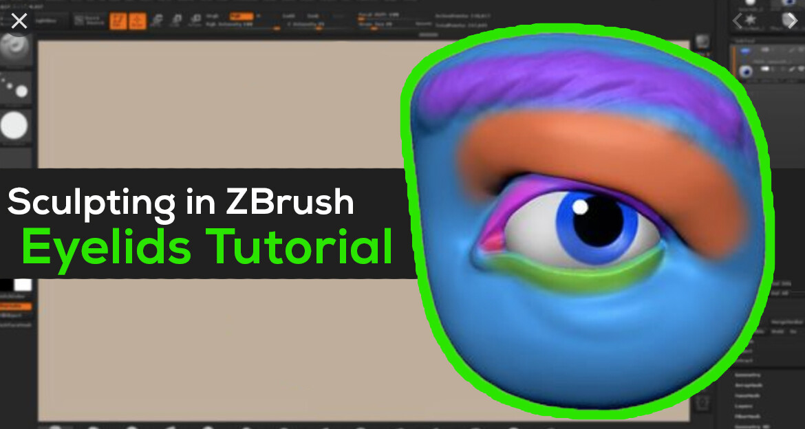 how to create eyelids in zbrush