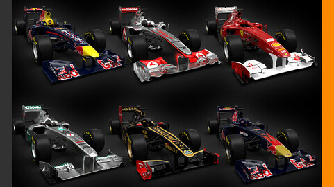 F1 2011 Cars - Ferrari McLaren Red Bull Toro Rosso Mercedes Renault