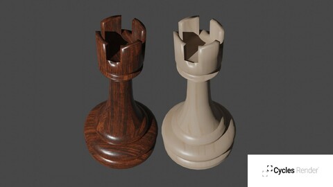 Wooden Rook Chess Pieces