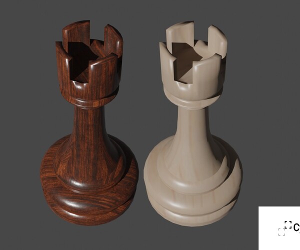Chess Piece - Rook, 3D CAD Model Library