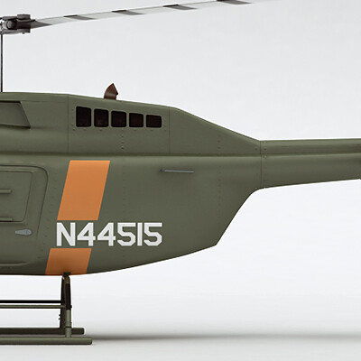 ArtStation - Helicopter Military Bell 206L with Interior | Resources