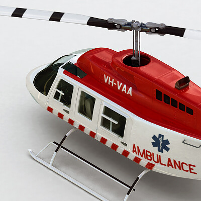 ArtStation - Helicopter Ambulance Bell 206L with Interior | Resources