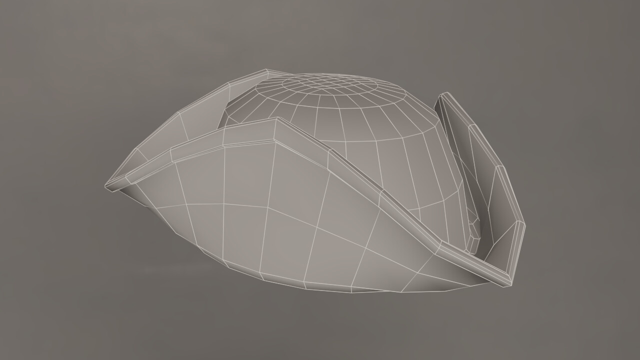 ArtStation Tricorne Hat Low Poly Game Assets