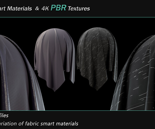 ArtStation - 50 High Quality Fabric Smart Material Bundle + 4K PBR ...