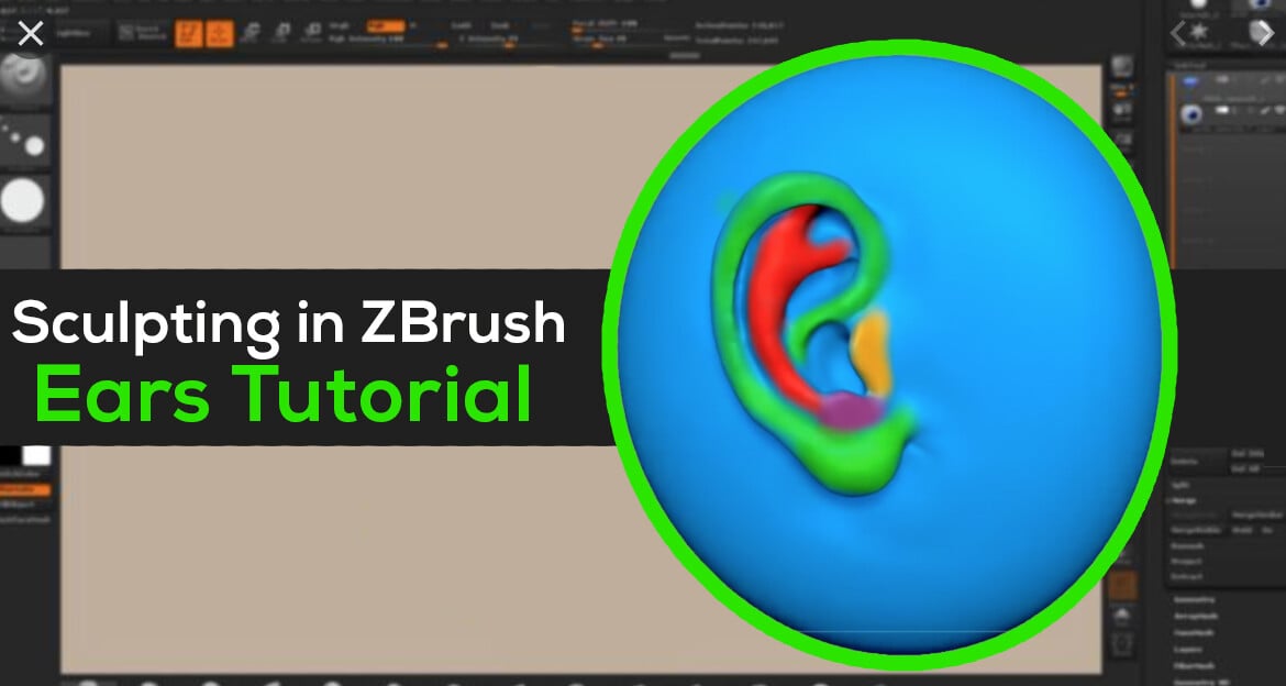 how to make ear gauge holes in zbrush