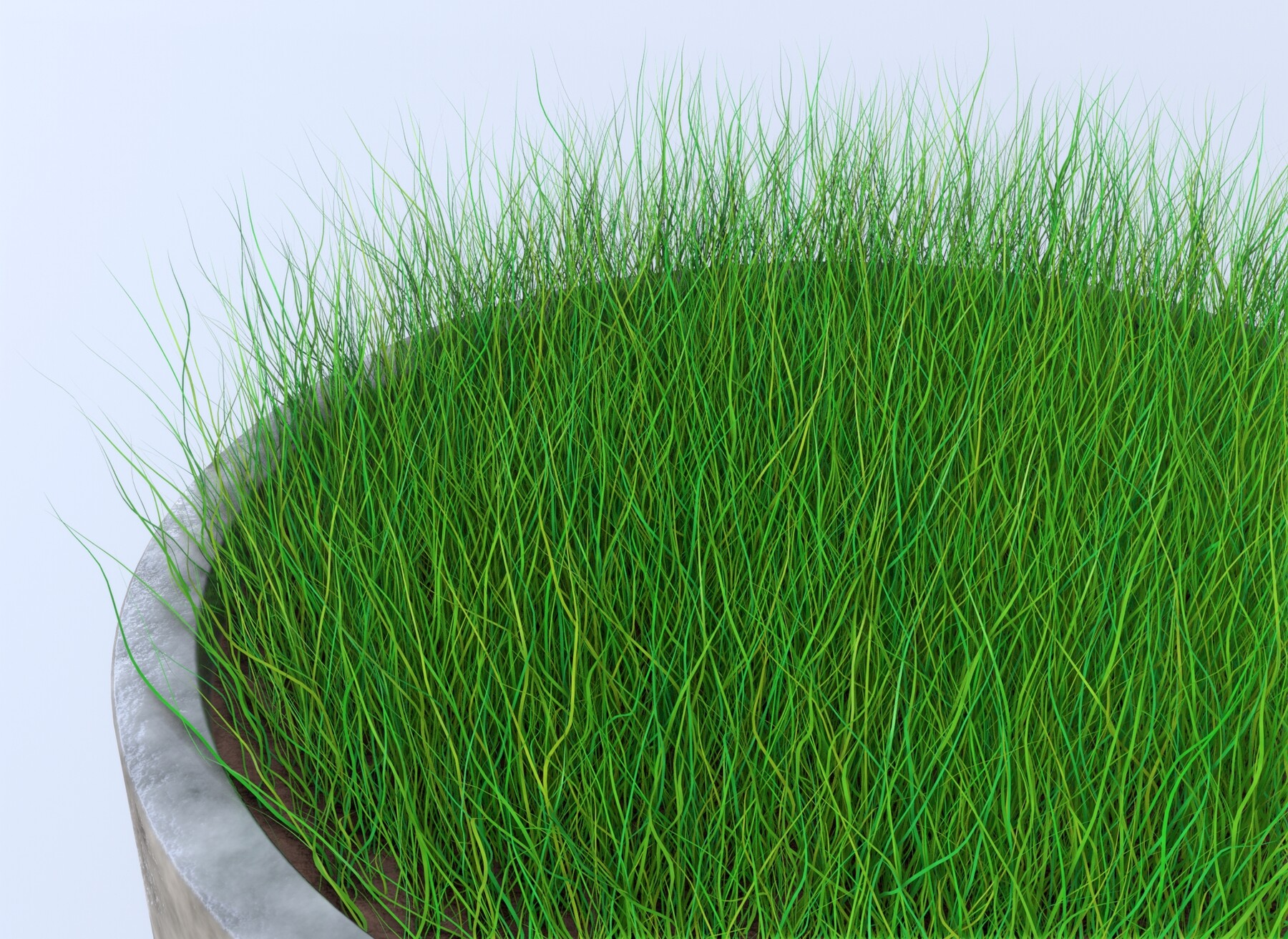 ArtStation - Grass round pot flower bed garden green for archiviz PBR | Resources