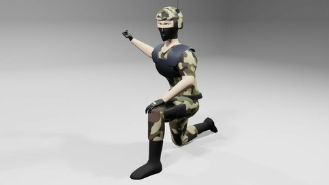 Soldier - Army - Soldado Low-poly 3D model