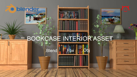 Bookcase Interior Asset