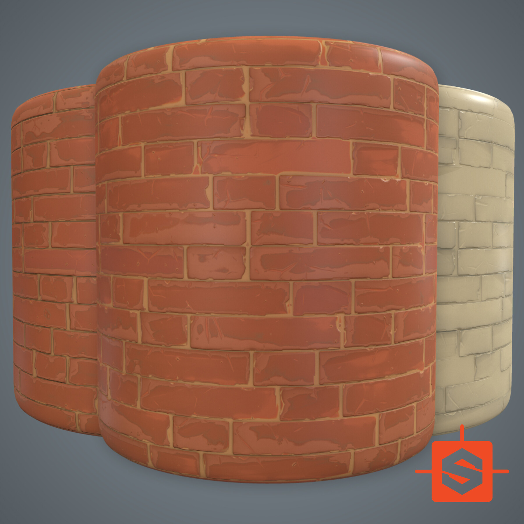 ArtStation - FREE - Brick Stylized .SBS | Game Assets