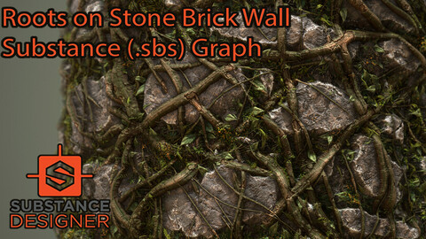 Roots on Stone Wall - Substance Designer Graph (.sbs)