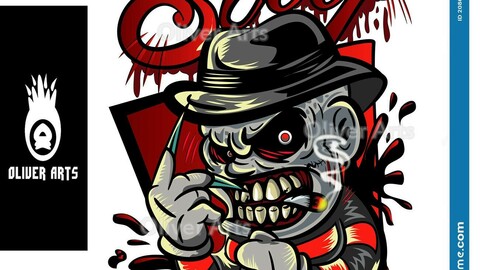 Vectorized Art Sleeping in Nightmares with Freddy.