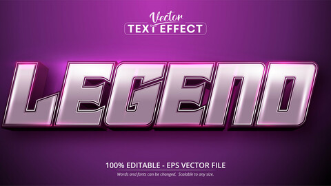 Legend text, cartoon style editable text effect