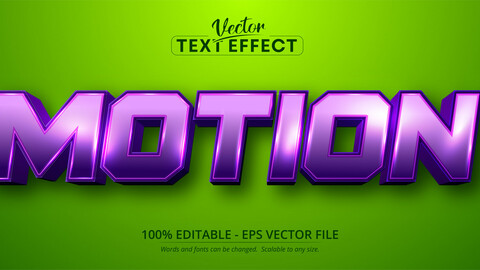 Motion text, cartoon style editable text effect