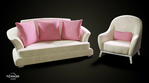 dwell Sofa set (velvet fabric design)