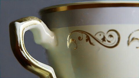Worn teacup