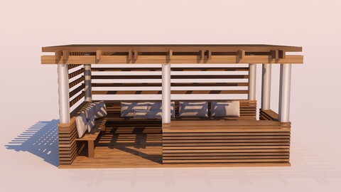 Modern Wooden Pergola - 07