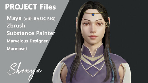 Stylized Fantasy Female Character Shenya