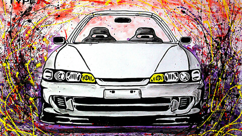 Honda Integra типа R. (65 х 85,5 см)