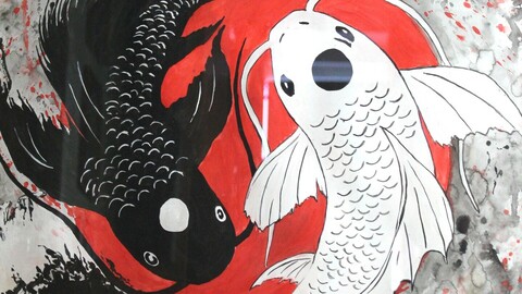 Карпы кои А1 (65 х 85,5 см)