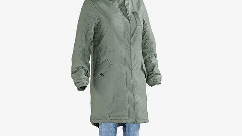 Women's Jeans with Down Coat