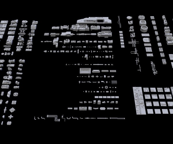 ArtStation - Scifi Greeble Kitbash | Resources