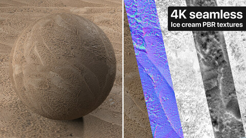 Chocolate ice cream Photogrammetry based Texture