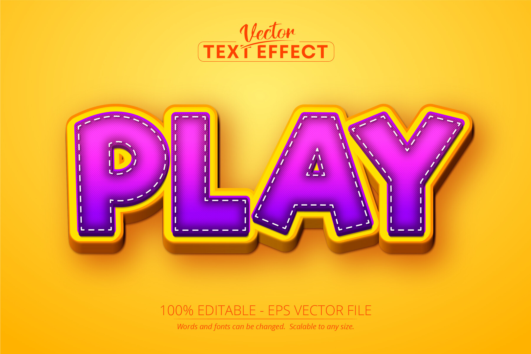 ArtStation - Play text, cartoon style editable text effect | Artworks