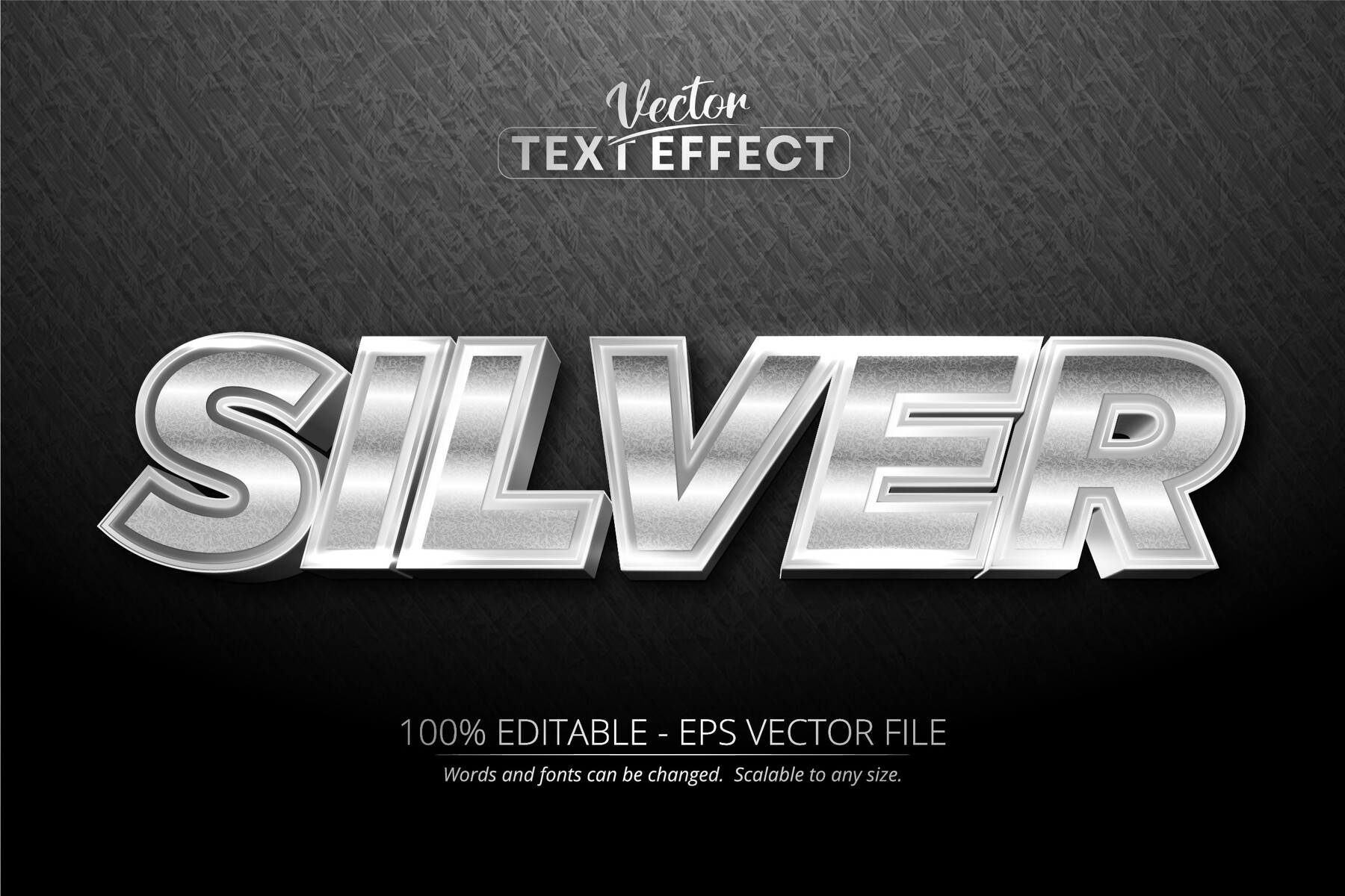 Artstation Silver Text Shiny Silver Style Editable Text Effect Artworks