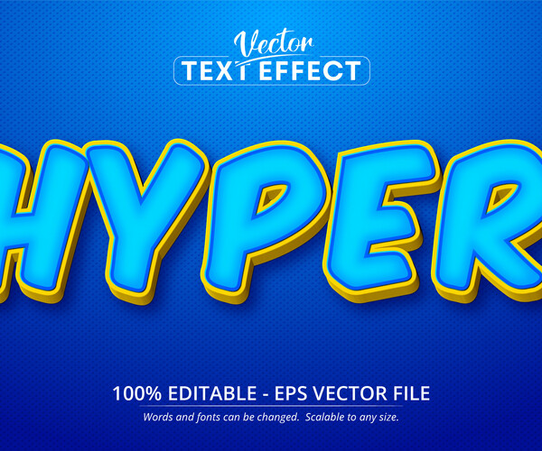 ArtStation - Hyper text, cartoon style editable text effect | Artworks