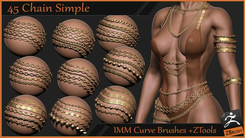 45 Chain simple IMM curve Brushes