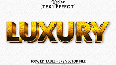 Luxury text, shiny gold style editable text effect