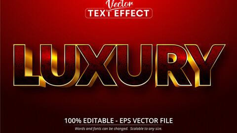 Luxury text, shiny gold style editable text effect