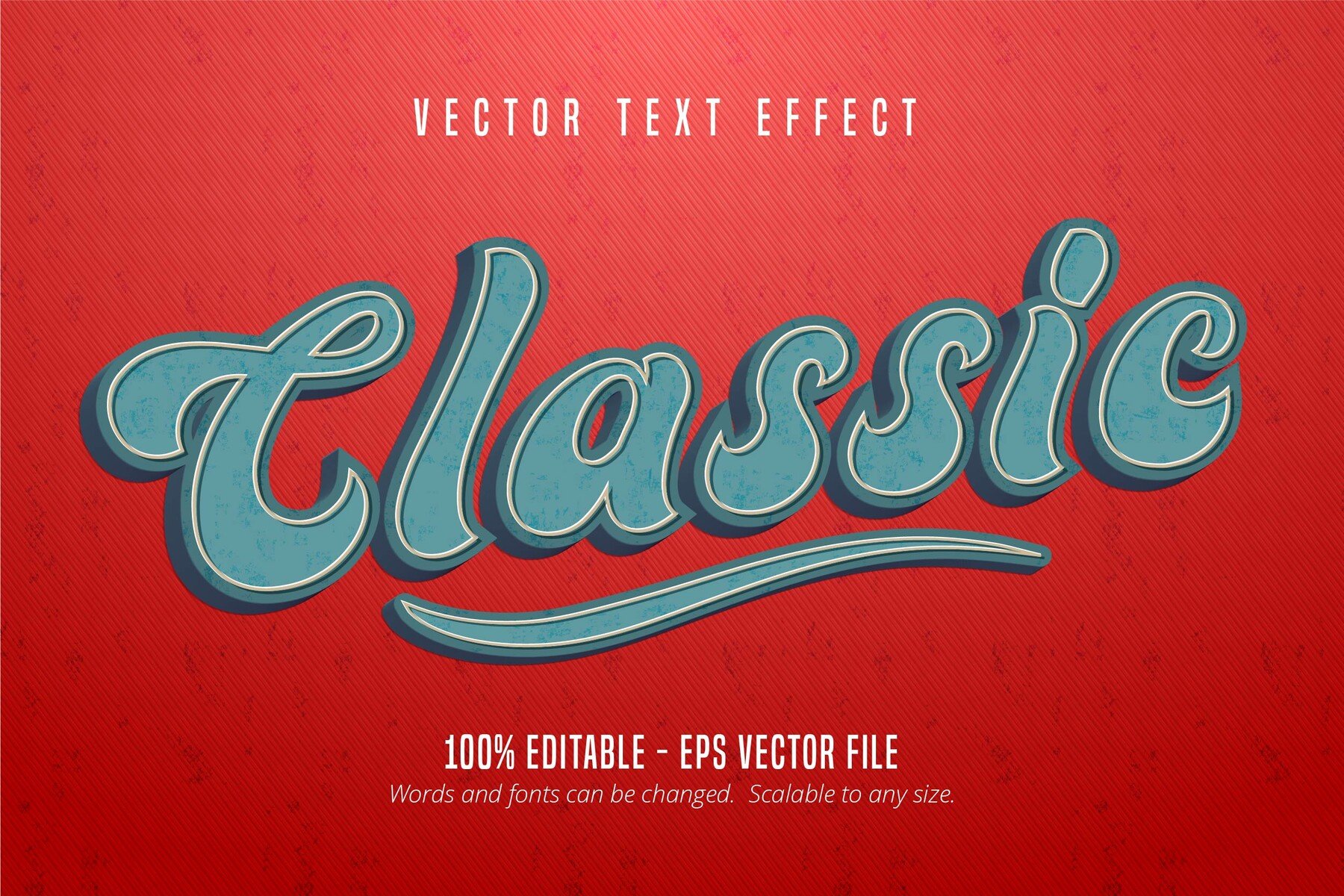 ArtStation - Classic text, vintage style editable text effect | Artworks