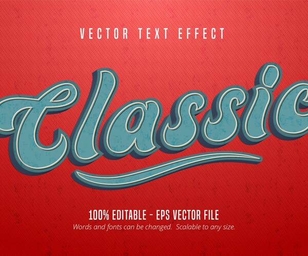 ArtStation - Classic text, vintage style editable text effect | Artworks